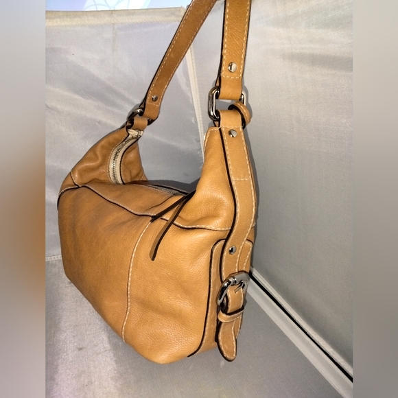 Women's Honey brown leather Fossil purse bag This bag was used On TikTok - Picture 2 of 13